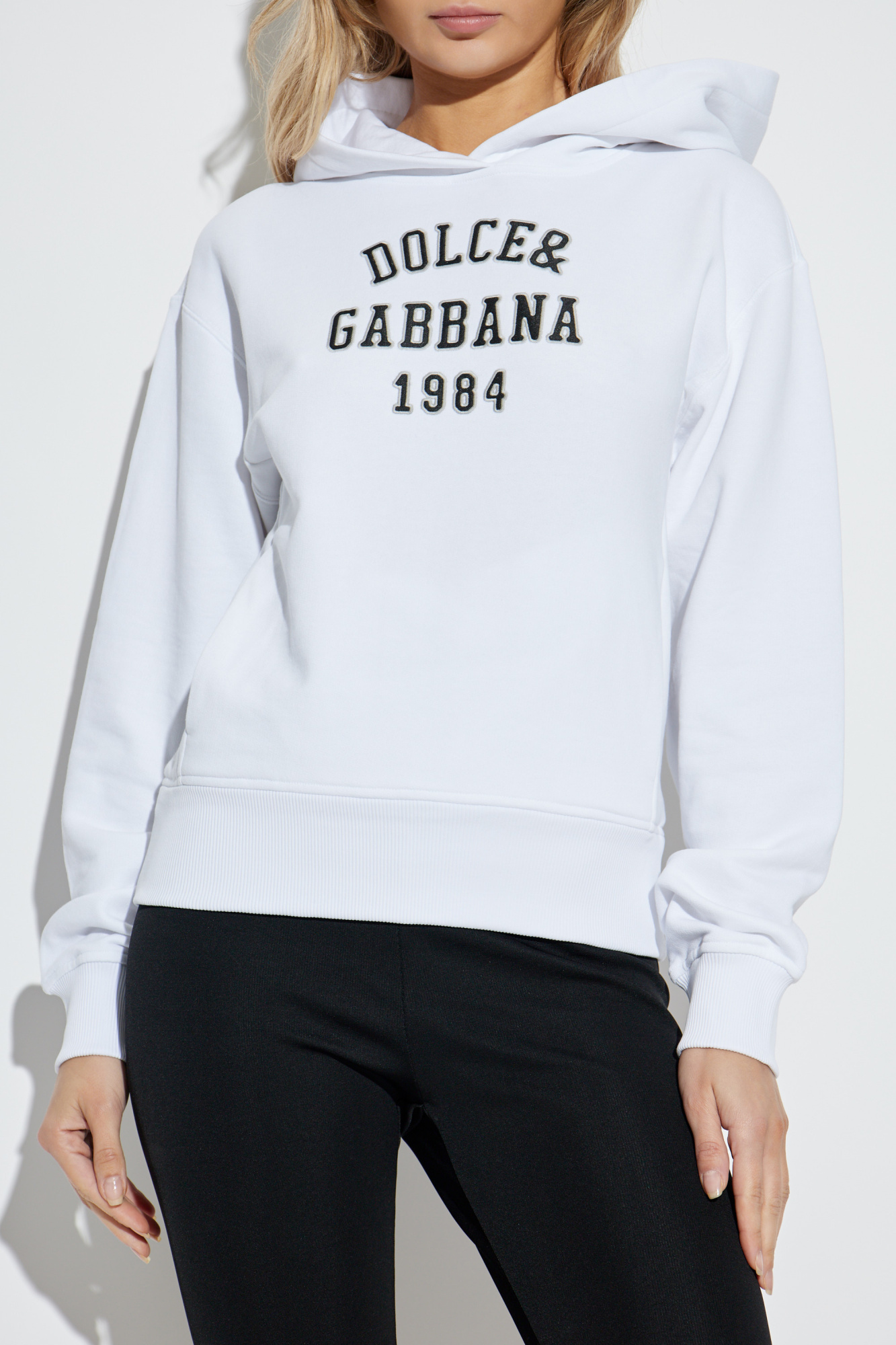 パーカー・フーディ Dolce & Gabbana Sweatshirt With Logoed Band DOLCE & GABBANA Hoodie Sweater DG Logo Crown Embroidery